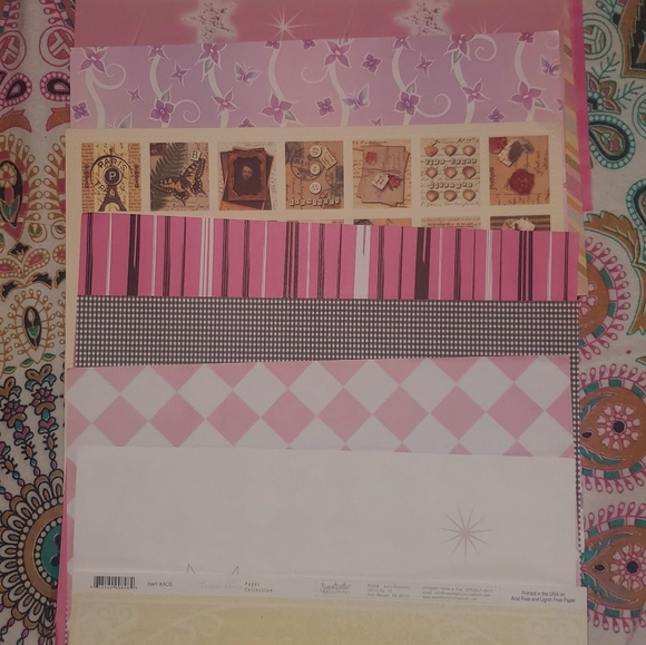 Lot of 80 12x12 scrapbooking paper various styles - Picture 6 of 8
